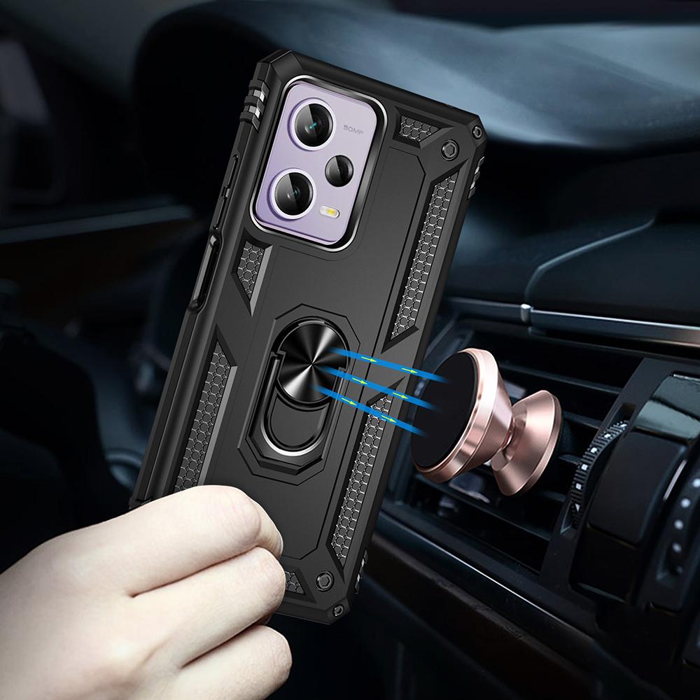 Ring Holder Kickstand Phone Case for Xiaomi Redmi Note 12 Pro 5G/Note 12 Pro Speed 5G/Poco X5 Pro 5G,TPU+PC Hybrid Cover