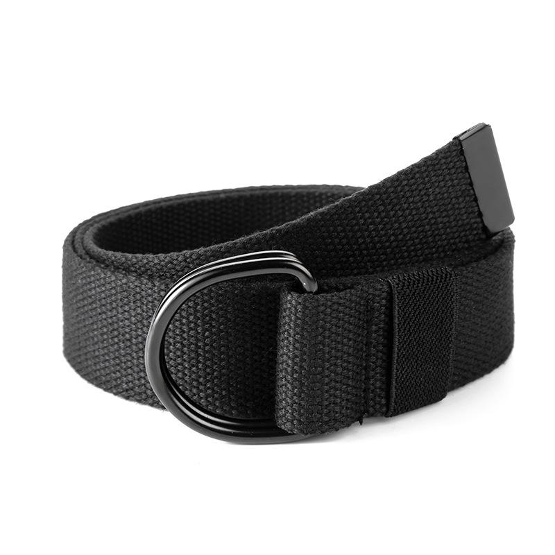 Nylon Double Loop Buckle Belt for Men Women's Daily Fashion Canvas Belt Woven Belt with Adjustable and Elongated Tactical Belt