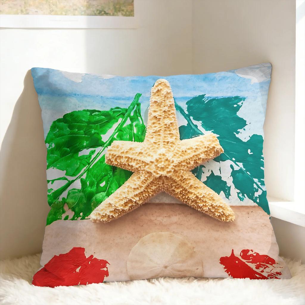 Hot Beach Theme Pillow Cover Custom Cushion Cover Kawaii Pillow Case For Sofa Couch Bed Living Room
