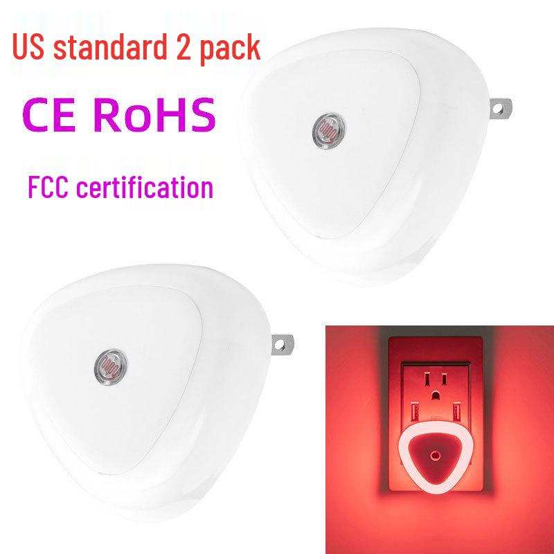 Triangle US Plug Smart LED Night Light - Energy-Saving Induction (1, 2, 4, or 6 Pack)