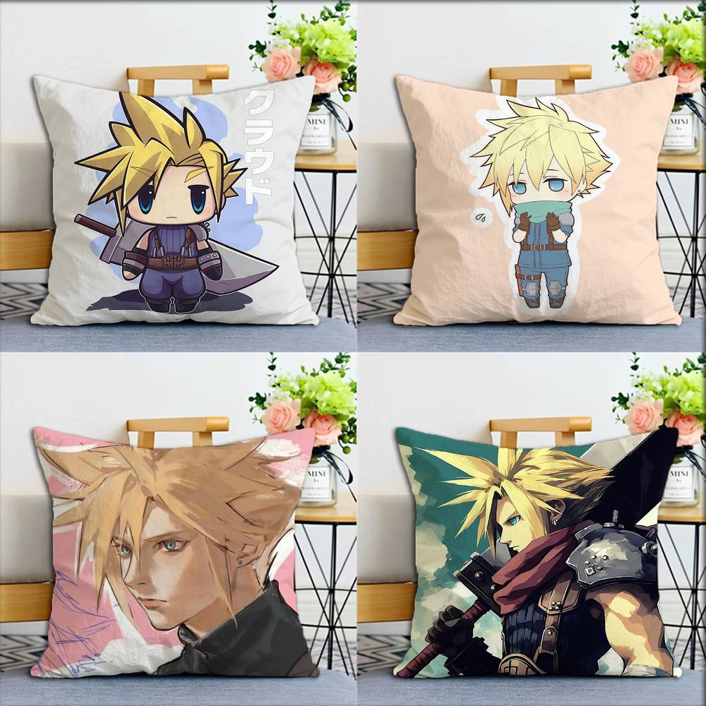 Game CCloud SStrife World Various Sizes Square Pillow Case For Car Home Bedchamber Decor