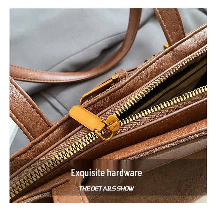 Korean Retro Suede Underarm Bag: Women's Versatile Autumn 2025 Shoulder Handbag for Casual or Work Commutes