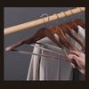 Wooden Coat Hanger With Shoulder Support For Home And Retail Use