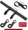 Carbon Fiber Dual Mount Extended Handlebar Bracket Compatible with Mountain Bikes Road Bikes Adjustable Clamp for Standard and Oversized Handlebars