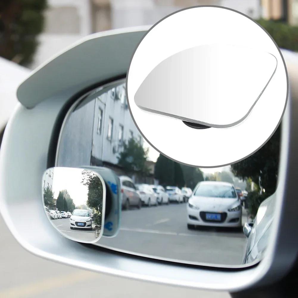 2pcs Car Mirror Wide Angle Car Blind Spot Mirrors 360° Adjustable Auxiliary Rearview Mirrors