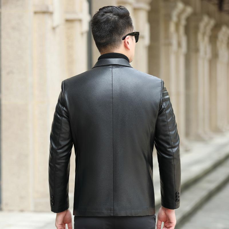 Lederjacken für Herren mittleren Alters, große Echtlederjacken, lässige, lockere Lederjacken für Väter