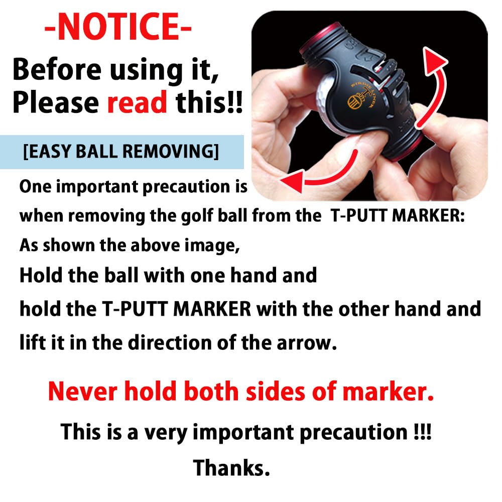BIRDIE79 Birdie Liner Golf Ball Marker Alignment Tool Triple Line Golf Stencil with 3 Color Pen and Gift Box Patent Pending T-Putt - -