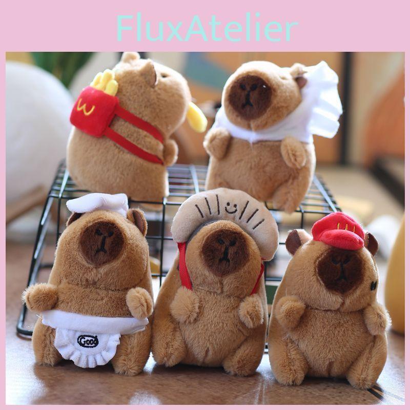 Capybara Keychain Plush Stuffed  With Pp Cotton Short Plush Backpack Gift Decor