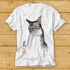 Watercolor Cat Zen Japanese Style Print T Shirt Cult Movie Best Seller 2420