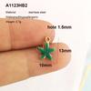 2pcs/lot Pendant Charm Fish Ocean Shark Starfish Lobster Coral Necklace Earring Stainless Steel Gold PVD Red