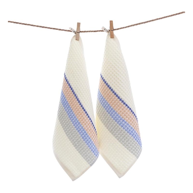 

Cotton Weave Pattern Washcloths Gentle On Skin And Easy To Carry Bath Towel Thickened Household Towel синій