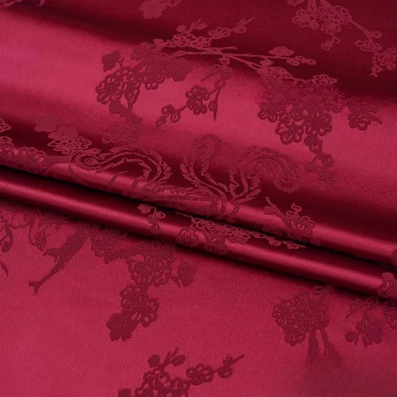 Wide 150cm Acetate Satin Jacquard Fabric Chinese Style Glossy Silk Jacquard Cloth For DIY Sewing Dress Shirt Apparel Cheongsam