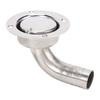 Boat Bend Floor Drain 3 Inch Stainless Steel Round Shape 90 degrees  Marine Deck Drain Scupper with Filter 1 Inch