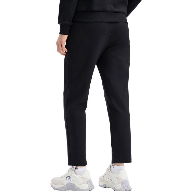 FILA Knitted Casual Straight Pants Men bottoms White Black F11M513605F-BK