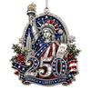 Patriotic Christmas Tree Snowflake Ornaments 250 Anniversary USA Ornament, United States 1776-2026 250th National Day Festive Keepsake, Acrylic