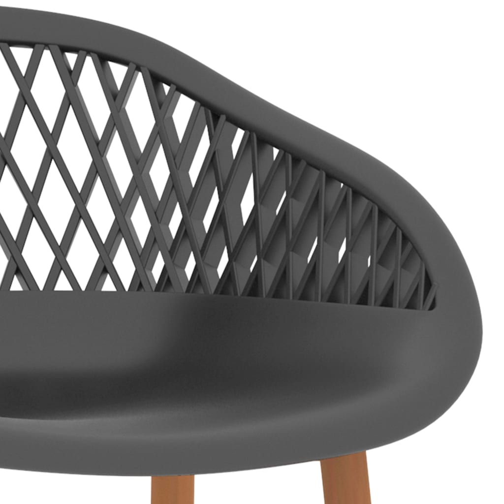 Vidaxl Krzesła Barowe, 4 Szt., Szare