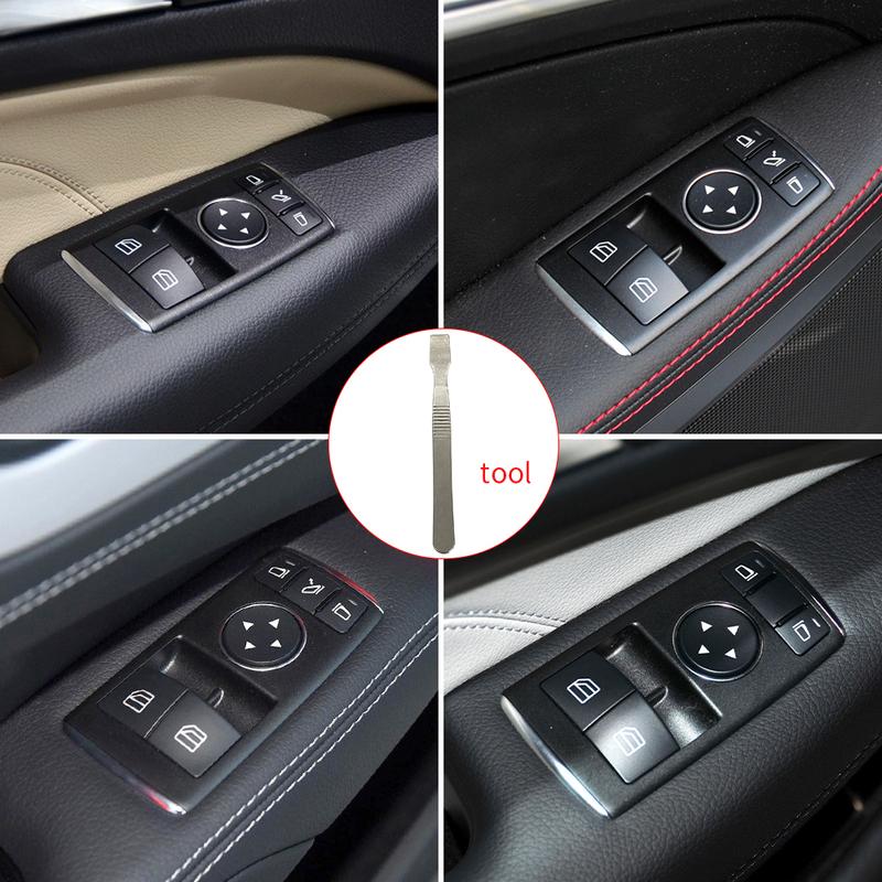 For Mercedes W172 W231 Class Car Electric Power Master Window Switch Button Cover Cap For Benz SLK200 SLK300 Sl 350 SL400 SL500