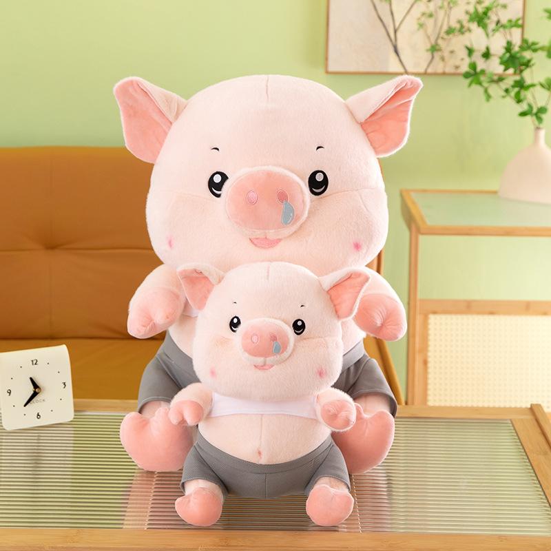 Neues echtes Hanhan Schwein grenzüberschreitendes Plüschtier süße Puppe Kindspuppe Mädchen Wurfkissen für Geburtstagsgeschenke