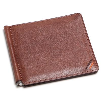 Leather Craftsman Dualline Money Clip - Cardless, Slim Leather Wallet for Men - Genuine Tochigi Leather - DU015 BR (Cafe Brown)