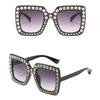 Vintage Oversized Square Sunglasses Women Luxury Crystal Rhinestone Eyewear Colorful Diamond Big Frame Sun Glasses
