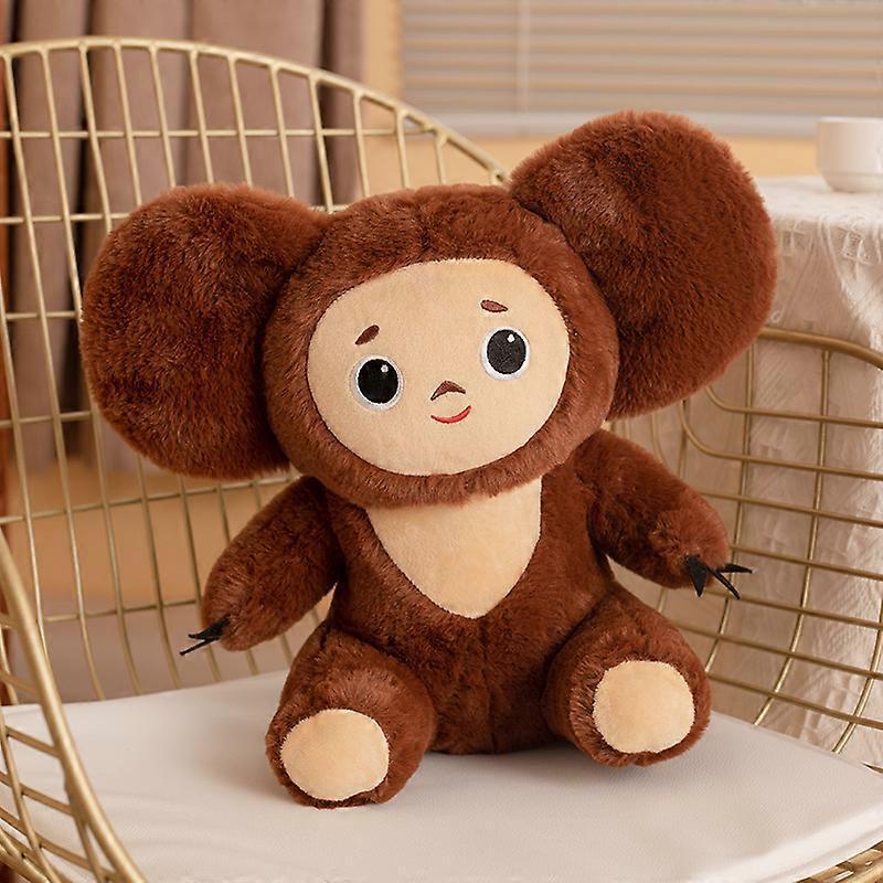 High Quality Cheburashka Plush Toy Big Eyes Monkey with Clothes Doll Russia Anime Baby Kid Sleep Appease Doll Toys for Children
