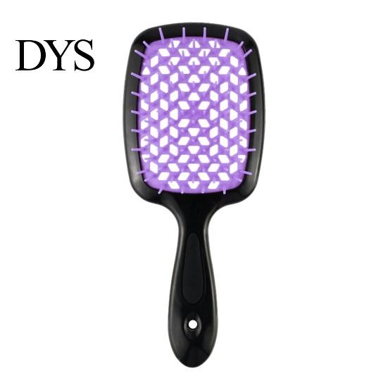 Ergonomic Grip Hair Brush Detangling Hollow Handle Scalp Massage Women Girls Wet Mesh Design Dry Long Curly Fluffy Styling Comb Hairdressing Tool And