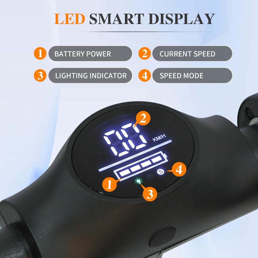 6'' Foldable Electric Scooter,Max Speed 12 km/h,LED Colorful Lights & Display,5-8KM of Range,with Electronic Brake,for Kids 6-12 Years