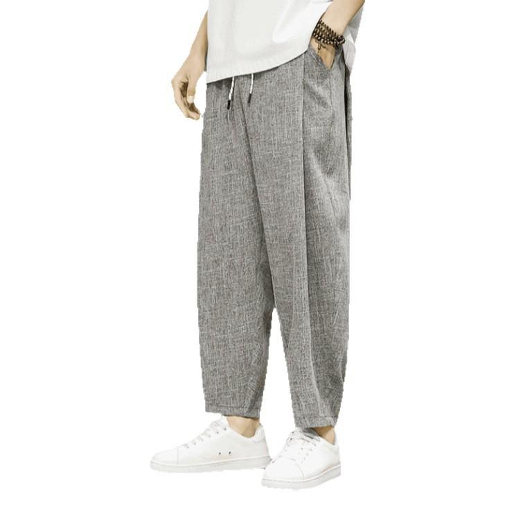 Chinese Style Retro Trend Casual Pants Spring and Autumn Wide-leg Pants Men's Loose Small Feet Harlan Pants