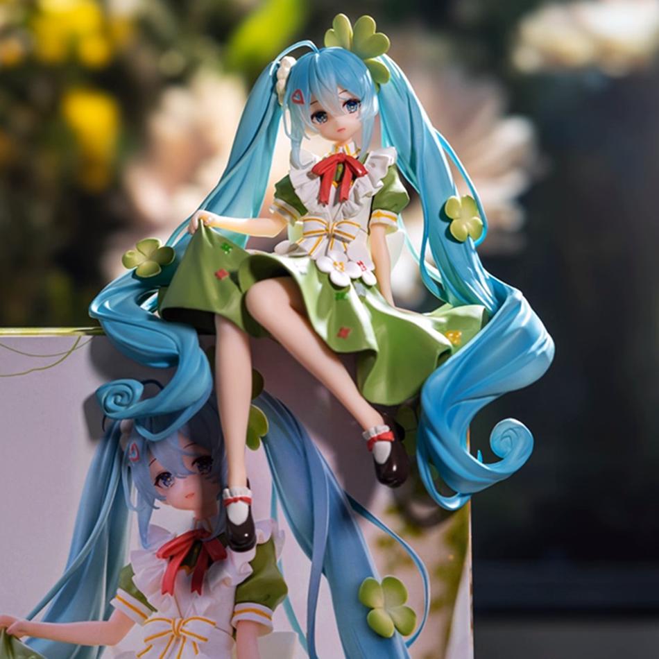 17cm Anime Figure Miku Noodle Stopper Lucky Grass Fairy Action Figure PVC Collection Model Ornament Toys Gifts