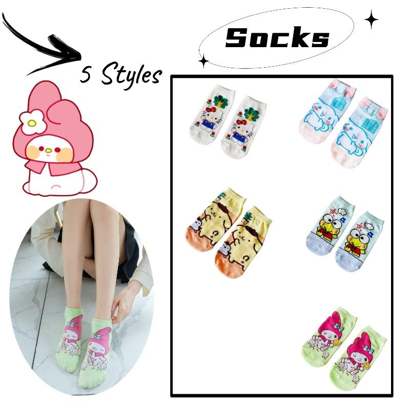 Niedliche Cartoon-Baumwollsocken für Mädchen, atmungsaktiv und rutschfest, kurze, unsichtbare Socken mit Motiven für Frühling/Sommer)