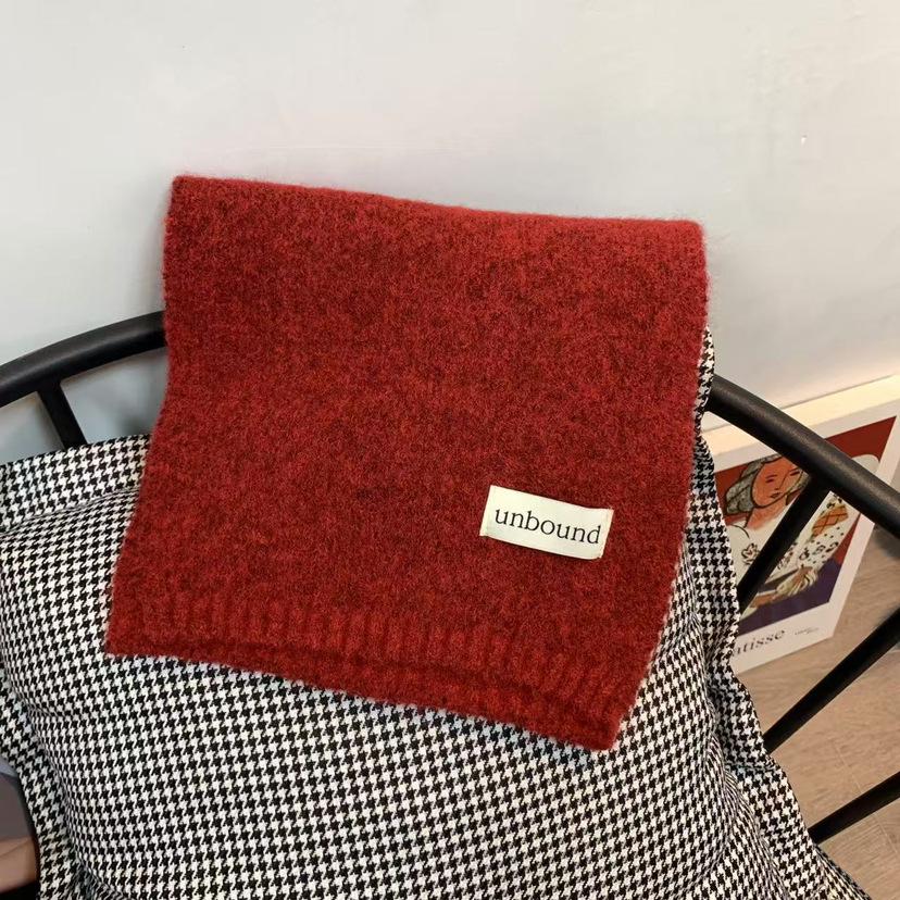 Highly Recommended! Korean Dongdaemun Knitted Wool-Blend Scarf - Winter Solid Color Korean Style Neckwear