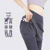 Women's High-Waist Yoga Pants - Autumn/Winter Quick-Dry 2-in-1 Design for Fitness and Morning Run