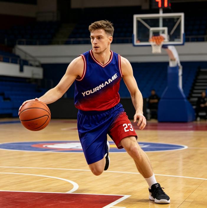 Custom Basketball Uniforms Made Men's Sleeveless Solid Heat-Transfer Printed 100% Polyester High Quality Breathable Quick Dry