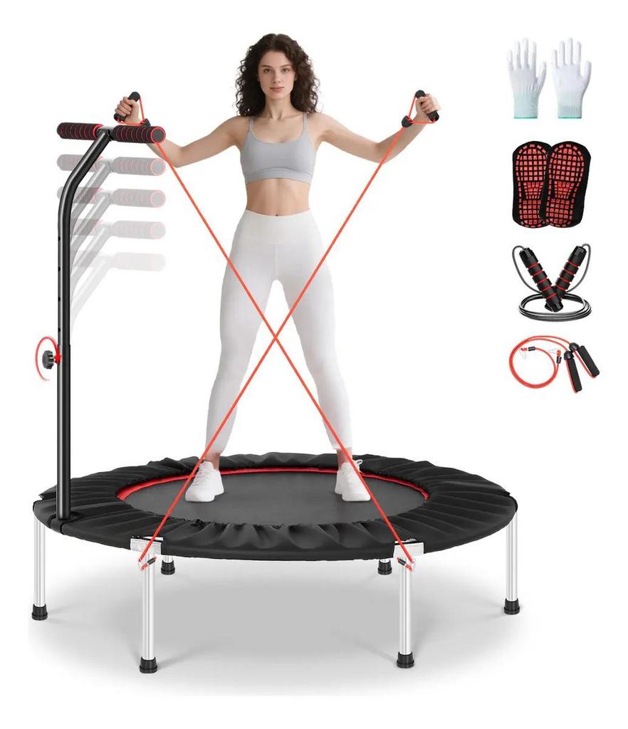 Binnenshuis Fitness Trampoline voor Kinderen & Volwassenen - Springbed met Veren