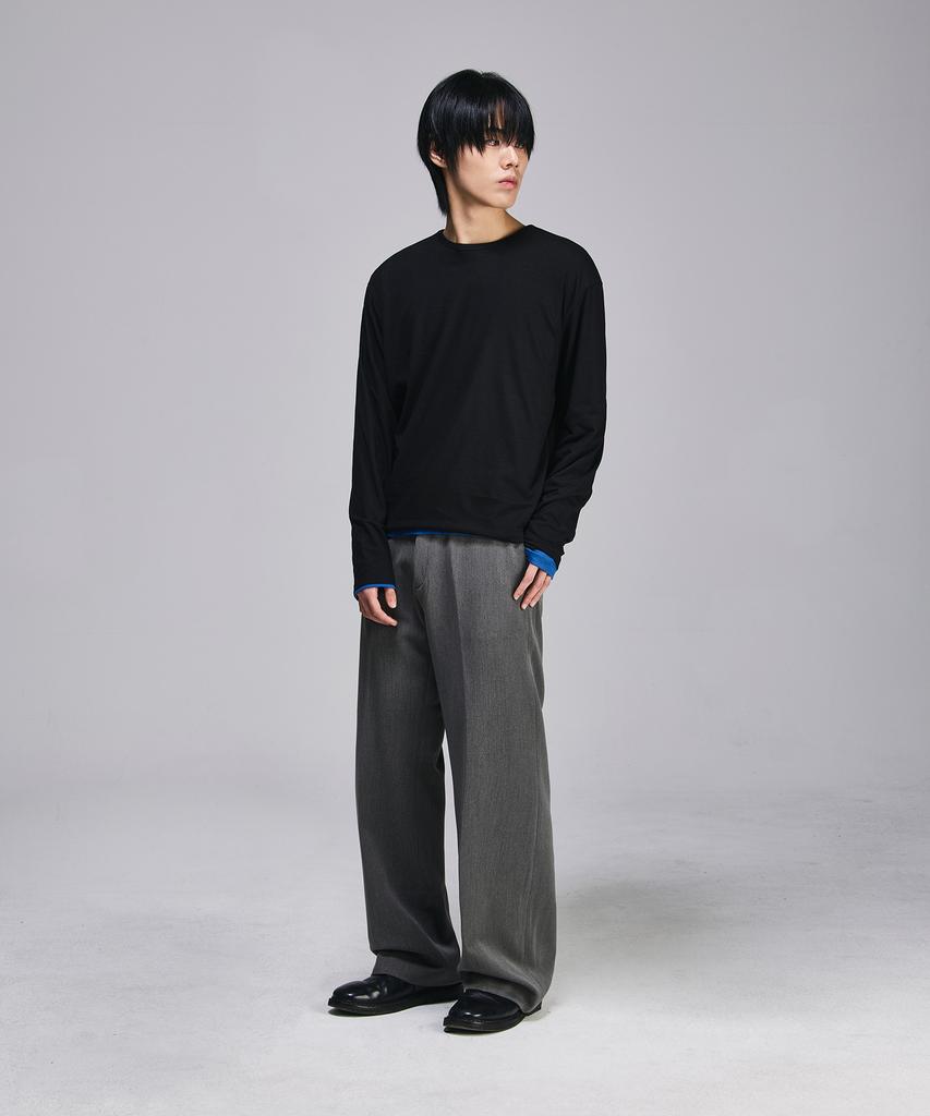 SIGNATURE [Summer Fabric Added] Semi-Bootcut Slacks [Gray]