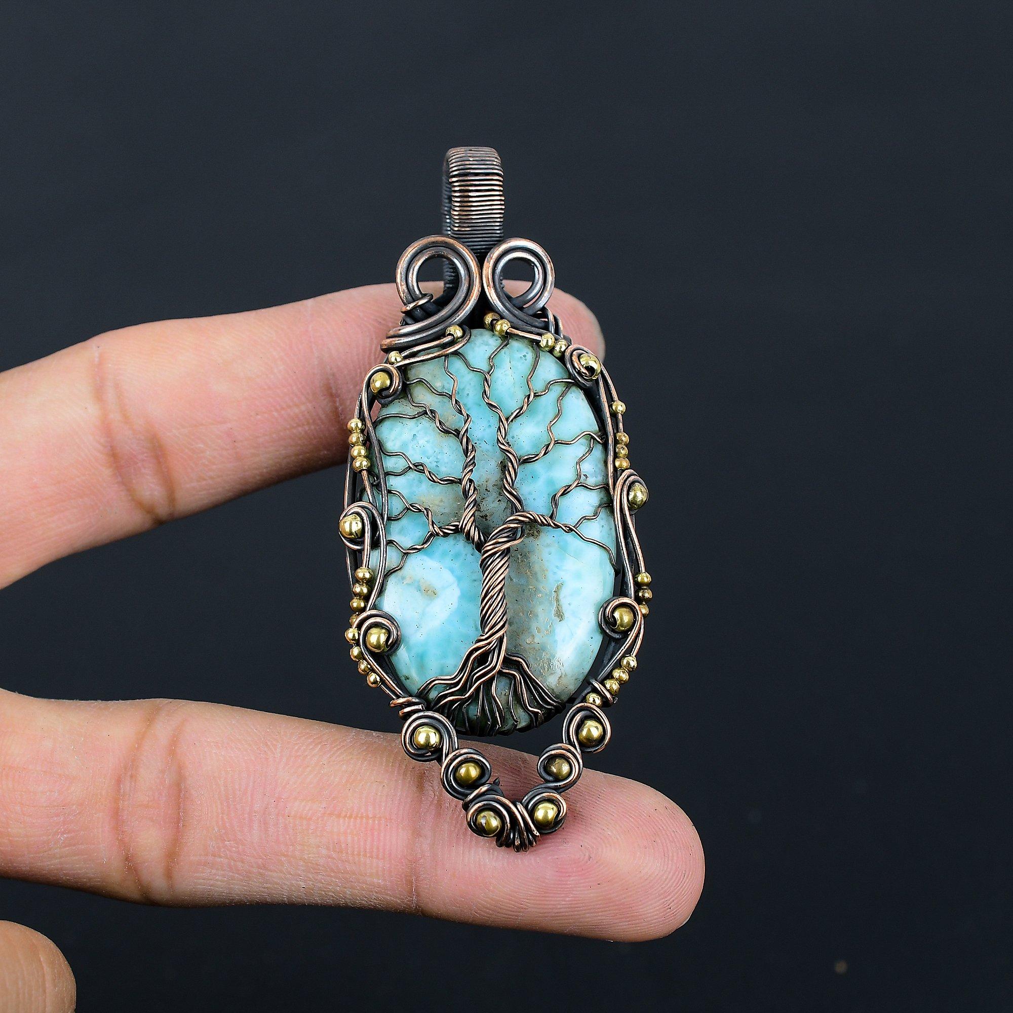 Pendient De Semental De Larimar Para Mujer 925 Plata Terlina, Piedra Preciosa Azul Genuina, Hipoalergénica, Regalo De Joyería De 8,82 € | DHgate