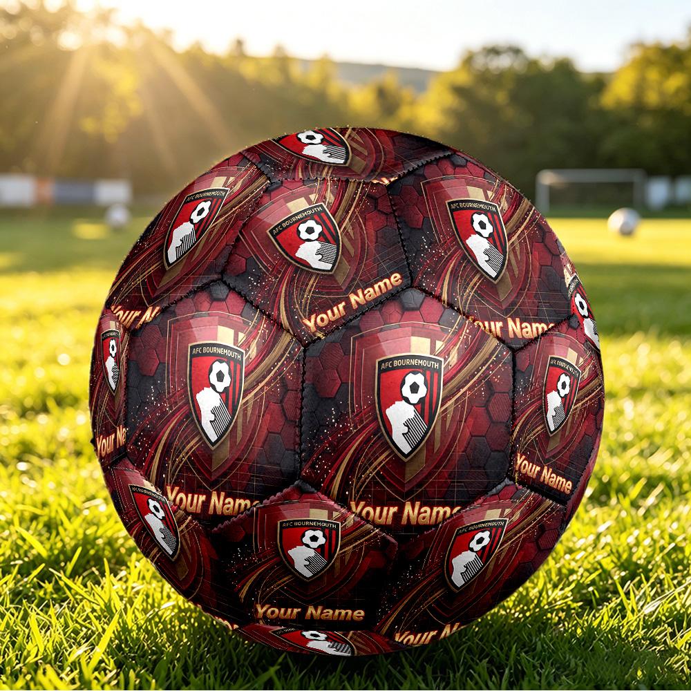 Personalized Size 5 Football Bournemouth Football Pattern Outdoor Game Sports Ball Gift