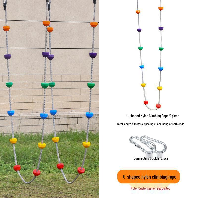 Outdoor Kids' Rope Ladder Swing for Sensory Integration and Climbing Activities
