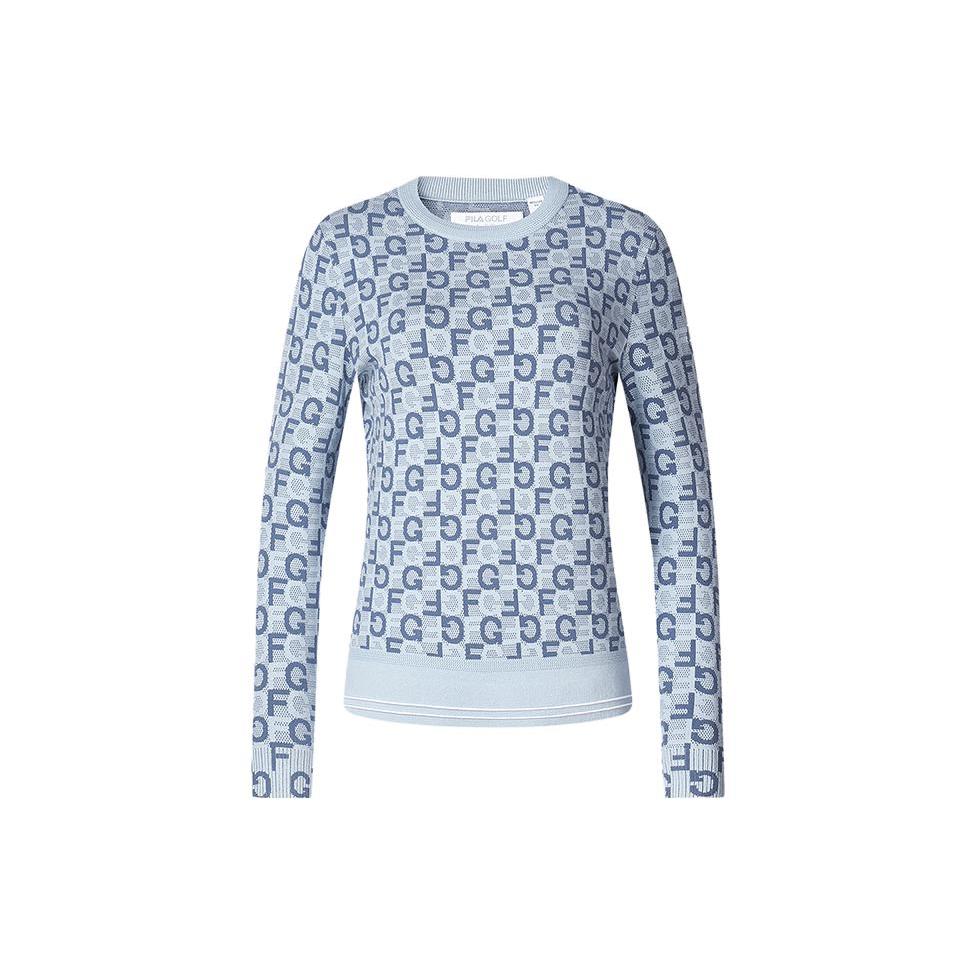 New FILA Golf Series Knitwear Women's All Over Print A11W345402F-ZB
