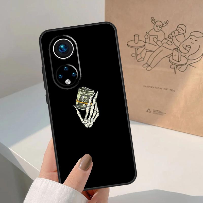 Black Aesthetics Skull Skeleton For Honor Magic 8 Pro 7 6 5 Lite Case For Honor Win RT 200 400 50 70 90 X8b X9a X9b X9c X9d