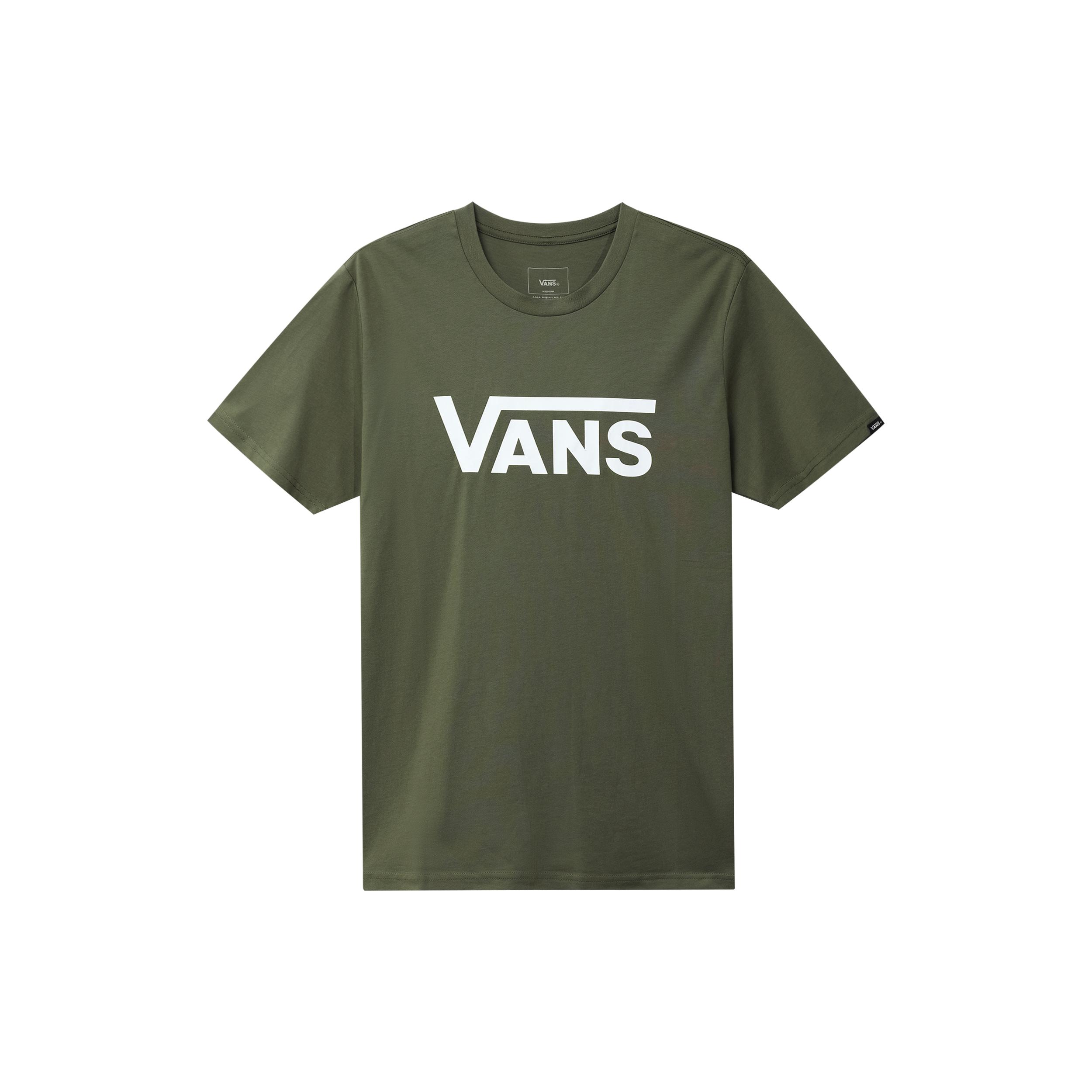 Мужские футболки Vans Армейский зеленый Круглый вырез Умеренный прямой крой VN0A4MM6KCZ S