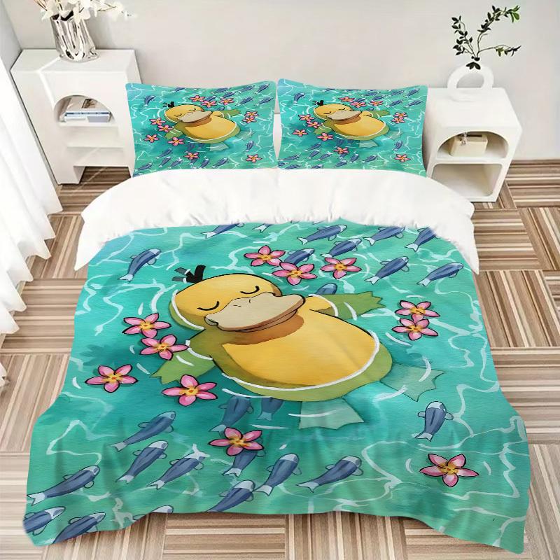 3pcs Pikachu Duvet Cover Set,  Includes 1 Duvet Cover and 1/2 Pillowcases (No Insert) yy251104229