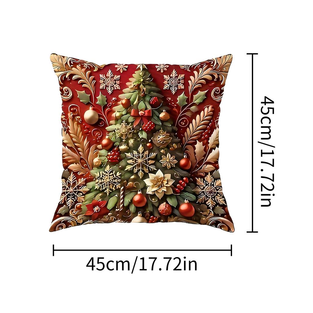 Christmas Pillow Cover - Santa Claus Design for 2025 Xmas Party, Perfect 2026 New Year Gift (Navidad Natal)