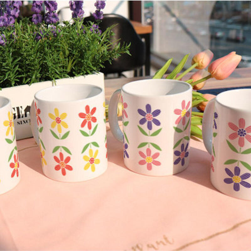 ie025-Design Mug 4p-Nordic Flower Pattern
