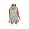 Nike Solider Logo-Print Mehrfachtaschen Abnehmbare Kapuze Weste Damen Westen Grau BV8067-279