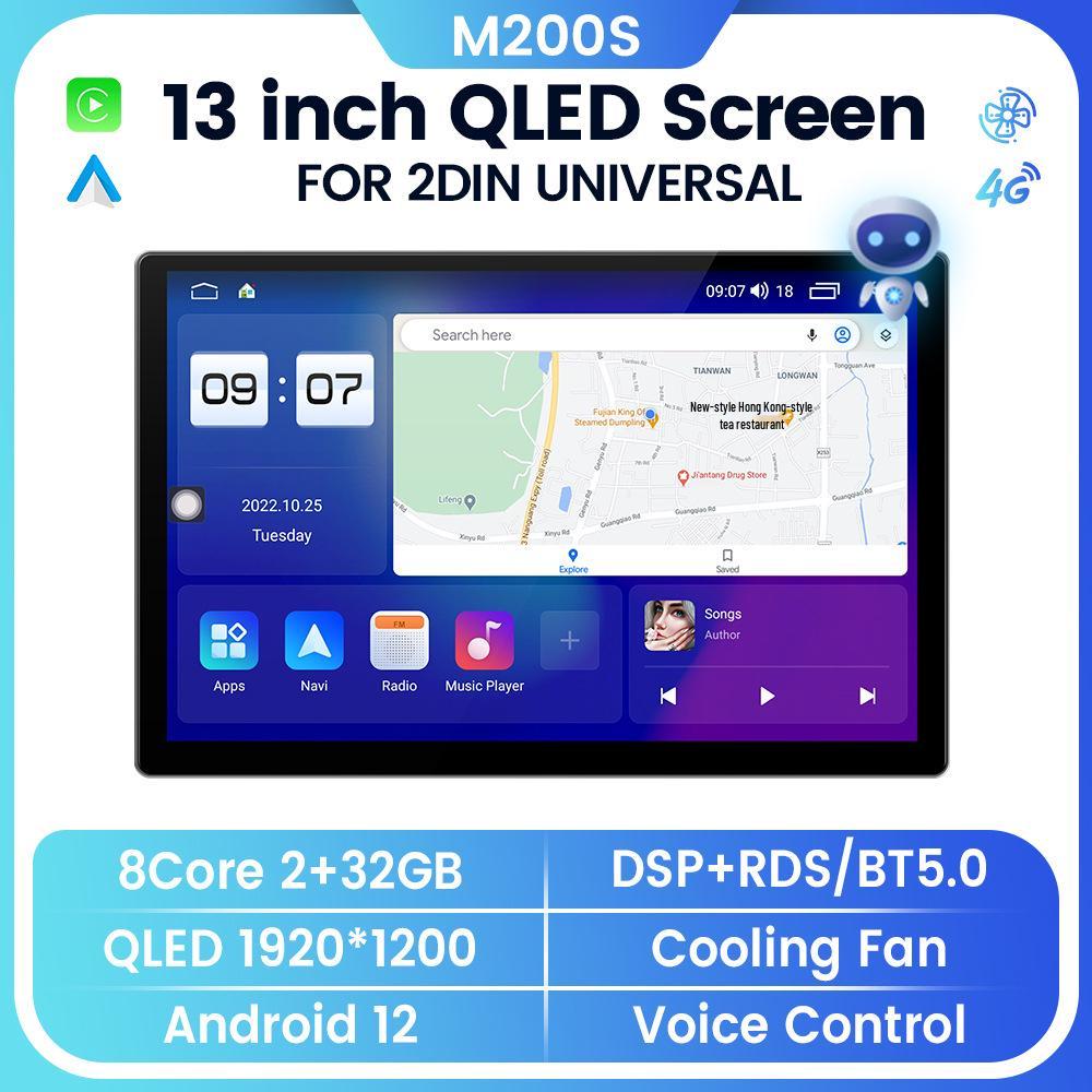 13-Inch Android Car Navigator with Wireless CarPlay Compatibility