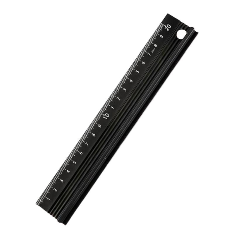 

Lightweight Not Slip Metal Ruler with Guide Aluminum Measuring Tool for Architects Artists & DIY Enthusiasts чорний