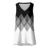 Women Summer Sleeveless Casual Printed V Neck T Shirt Tops Blouse