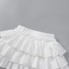 School Girls Dance Layered Tutu Skirt Elastic Waist Pleated Skirt Kids Performance Daily Wear Casual Party Outfit Ruffle Skirts