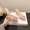 Womens Summer High Heel Shoes With Water Diamond Tapered Toe For Elegant Outfits